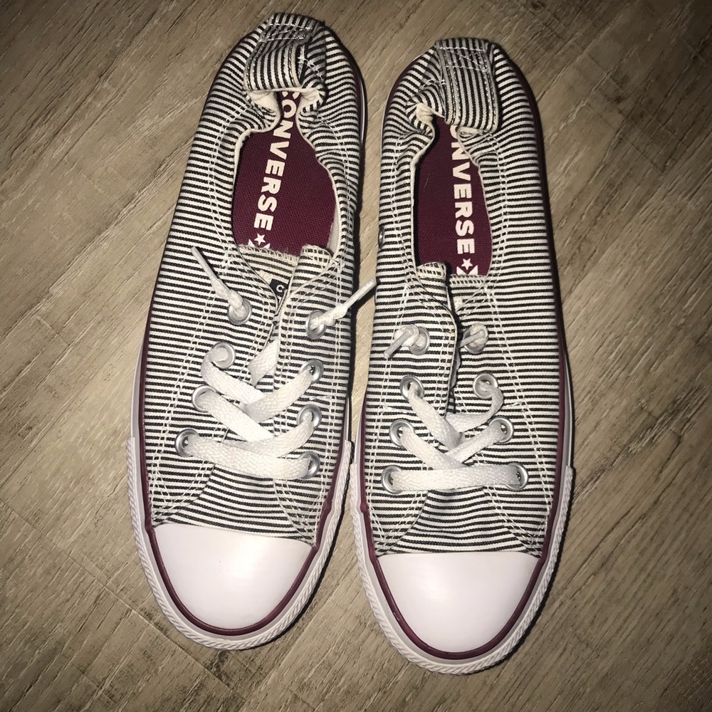 Striped slip on converse
